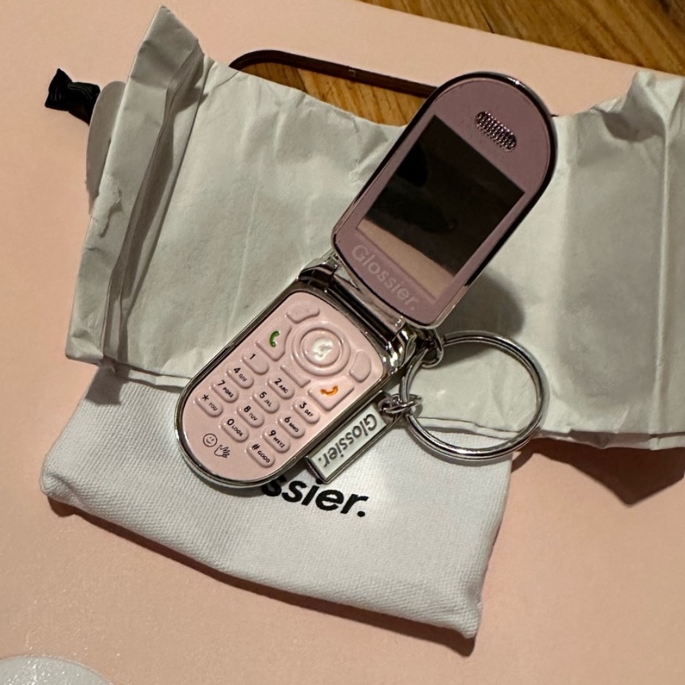 Glossier phone y2k keychain Los Angeles exclusive